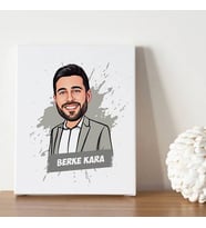 Erkekler İçin Kişiye Özel Karikatürlü Kanvas