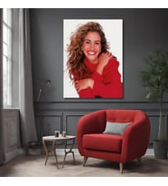 Tekli Dikey Kanvas Duvar Tablosu Ünlü Aktör Julia Roberts