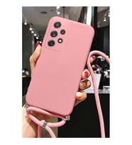 Coverzone Xiaomi Redmi Note 11 Pro Plus 5G ile Uyumlu ?pli Boyun Ask?l? Silikon K?l?f Kadife ?� Yap?l? Dulcet Epiphany boyun �apraz as?labilen ?pli K?l?f Pembe