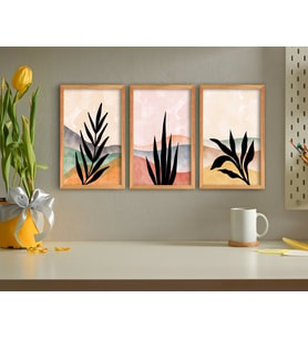 BK Home Dekoratif 3’lü Retro Ahşap Tablo-16