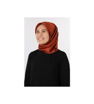 Aker 90x90 Kiremit Taşlanmış Düz Ipek Eşarp 7747758 - 365
