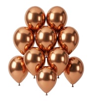 Bakır Renk Lateks krom Balon (15 cm) - 10 Adet
