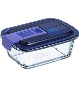 Aryıldız Luminarc Temp Easy Box Dikdörtgen Saklama Kabı 38 cc Mavi Kapak