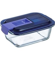 Aryıldız Luminarc Temp Easy Box Dikdörtgen Saklama Kabı 38 cc Mavi Kapak