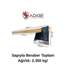 Adige Yassı Odun Kesme Baltası Saplı 2.350 Kg