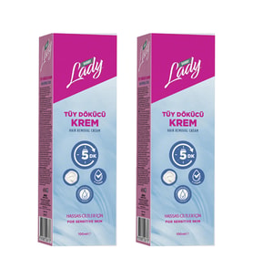 Derby Lady Tüy Dökücü Krem Hassas Ciltler İçin 100 ml x 2 Adet
