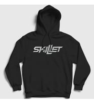 Presmono Unisex Siyah Logo Skillet Kapüşonlu Sweatshirt 539291tt