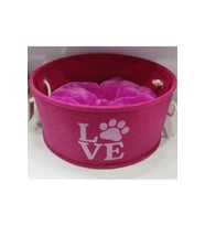Yumuşak Keçe Kedi Köpek Yatak, Pembe, 18 cm yükseklik, 63 cm genişlik
