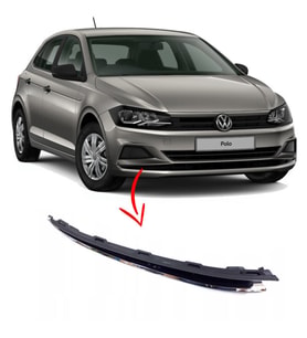 Volkswagen Polo 2018 - 2021 Tampon Alt Süs Çıtası Sağ Nikelajlı - 2G0853677E