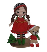 Lina Bebek Yılbaşı Özel Takımı Amigurumi Organik Oyuncak