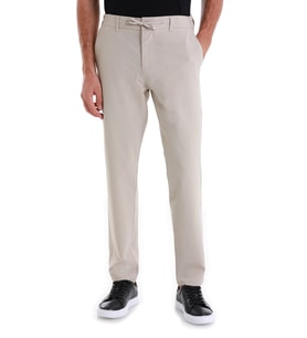 Bej Dinamik Fit Desenli Yandan Cepli Jogger Pantolon