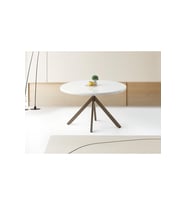 Ahşap Yuvarlak Açılır Büyüyen Yemek Mutfak Masası Parlak Beyaz 70x120cm SADECE MASA FİYATIDIR