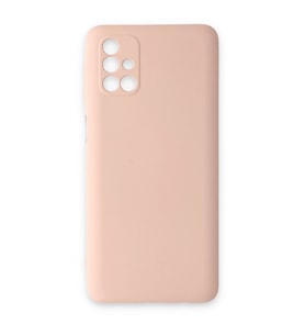 Samsung Galaxy M31s Kılıf Nano İçi Kadife Silikon - Pudra
