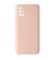 Samsung Galaxy M31s Kılıf Nano İçi Kadife Silikon - Pudra