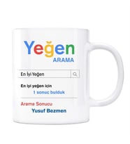 Kişiye Özel İsimli Yeğen Google Arama Motoru Kupa Bardak