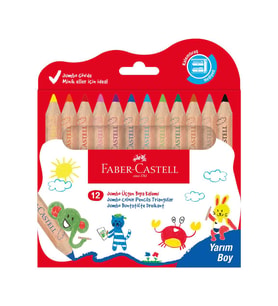 FABER CASTELL 12 RENK JUMBO ÜÇGEN BOYA KALEMİ