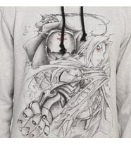 Bant Giyim - Fullmetal Alchemist Kapşonlu Erkek Sweatshirt Hoodie (Gri)