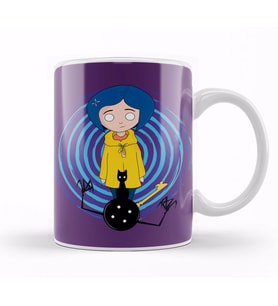 Ilustration Coraline Kupa Bardak Porselen