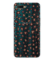 Oppo A5S/AX7/A12 Uyumlu Leopar Desenli Şeffaf Telefon Kılıfı