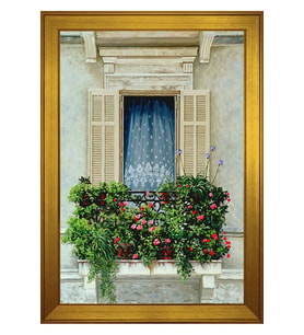 Manzara Temalı Kanvas Tablo 50 x 70 cm Gold Çerçeve