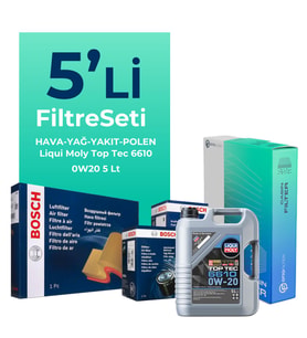 BOSCH Opel Astra K 1.5 Dizel Filtre Bakım Seti Liqui Moly Motor Yağlı (2019-2021) 5 Li