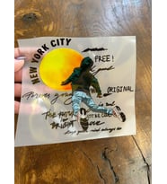 ÜTÜ İLE YAPIŞAN NEW YORK CİTY YAZI TİŞÖRT TRANSFER BASKI ARMA 17X15 CM