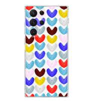PrintiFy Samsung Galaxy S21 Ultra ile Uyumlu Water Color 1  Kamera Korumalı Şeffaf  Kılıf