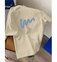 W Baskılı Tasarım Tshirt (Bej)