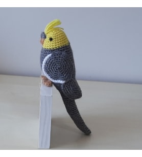 Amigurumi Kuş Muhabbet Kuşu Gri