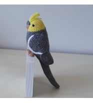 Amigurumi Kuş Muhabbet Kuşu Gri