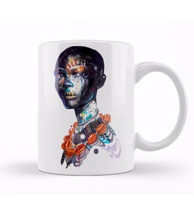 Rosto  Pintura Kupa Bardak Porselen
