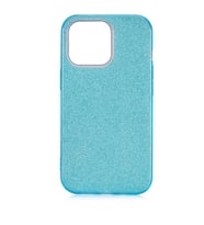 Uyumlu Model Apple iPhone 13 Pro Kılıf Simli Parlak Shining Kapak (Mavi)