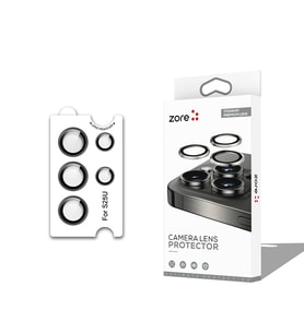 Galaxy S25 Ultra Zore CL-12 Premium Safir Parmak İzi Bırakmayan Anti-Reflective Kamera Lens Koruyucu (Siyah)