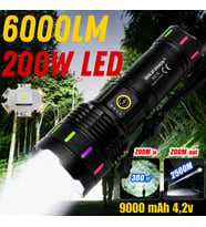 Gold Orion R516 200W 6000 Lümen Teleskopik Zoomlu Şarj Edilebilir LED El Feneri