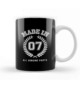 2007 Made In 07 All Genuine Parts Kupa Bardak Porselen