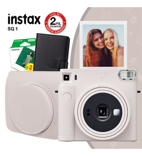 Instax SQ1 Beyaz Fotoğraf Makinesi ve Hediye Seti 1