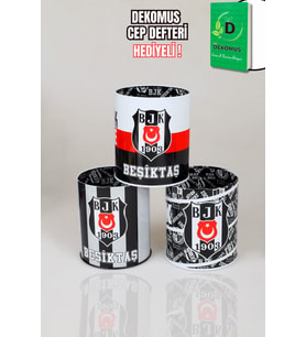 "DEKOMUS CEP DEFTERİ HEDİYELİ" LİSANSLI BEŞİKTAŞ METAL KALEMLİK "TEK ADET"