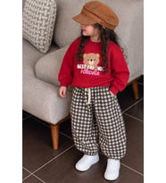 Ayıcık Best Baskılı Unisex Çocuk Takım - Kırmızı