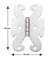 Kelebek Menteşe Metal 32*40mm Bakır (2 Adet)
