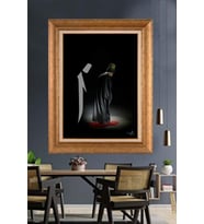Altın Varaklı  Çerçeveli Paspartulu Tablo ndd1179 (Gold)