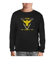 Pokemon Go - Team Instinct Siyah Çocuk Sweatshirt