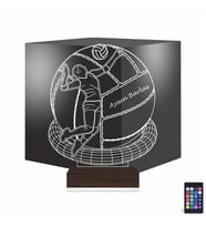 Luvivia Voleybol Topu Voleybolcu Kişiye Özel 3D Lamba - Masa Gece Lambası