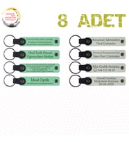Yeşil & Beyaz, Kimya Öğretmeninden Sınıfına Hatıra, 8’li Set, Kişiye Özgü Mesajlı Deri Hediyelik