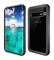 Galaxy S10 Plus Kılıf 1-1 Su Geçirmez Kılıf (Siyah)