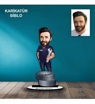 KİŞİYE ÖZEL ERKEK TAMİRCİ TASARIMLI KARİKATÜR BİBLO B46