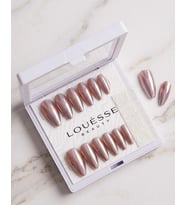 Louésse Rose Chrome Takma Tırnak 12’li Ayna Efektli Parlak Rose Gold Nail Set