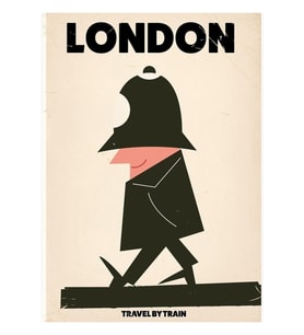 Londra Polisi Seyahat Afişi Tablo Ahşap Poster Dekoratif