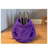 Alvera Kapüşonlu Sweatshirt Kalemlik – 3D Baskı Masaüstü Organizer-Mor