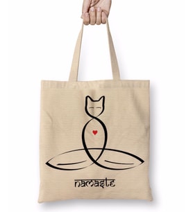 Namaste Yoga 04 Bez Çanta Uzun Saplı