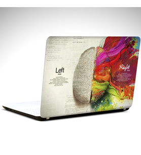Sağ ve Sol Beyin Laptop Sticker 15.4 inch (37X26CM)